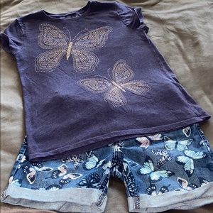 Girls Children’s place shirt/SoHo Midi shorts